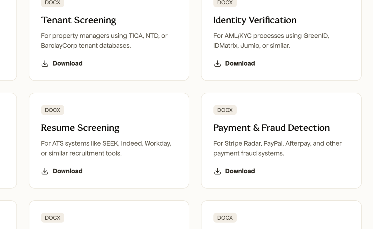 Privacy policy templates